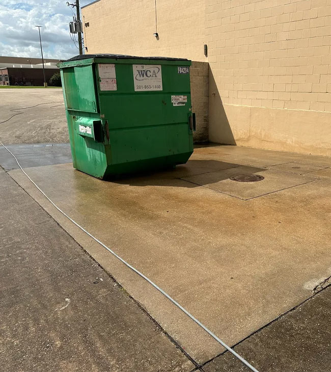 Dumpster Pad Cleaning